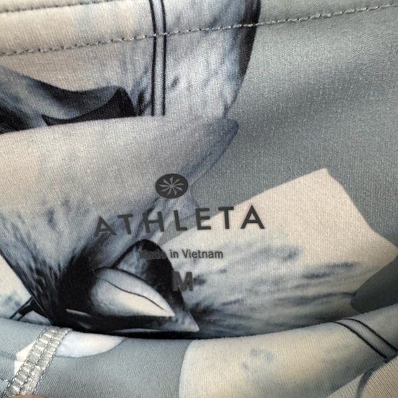 Athleta Gray Floral Leggings - Picture 3 of 4